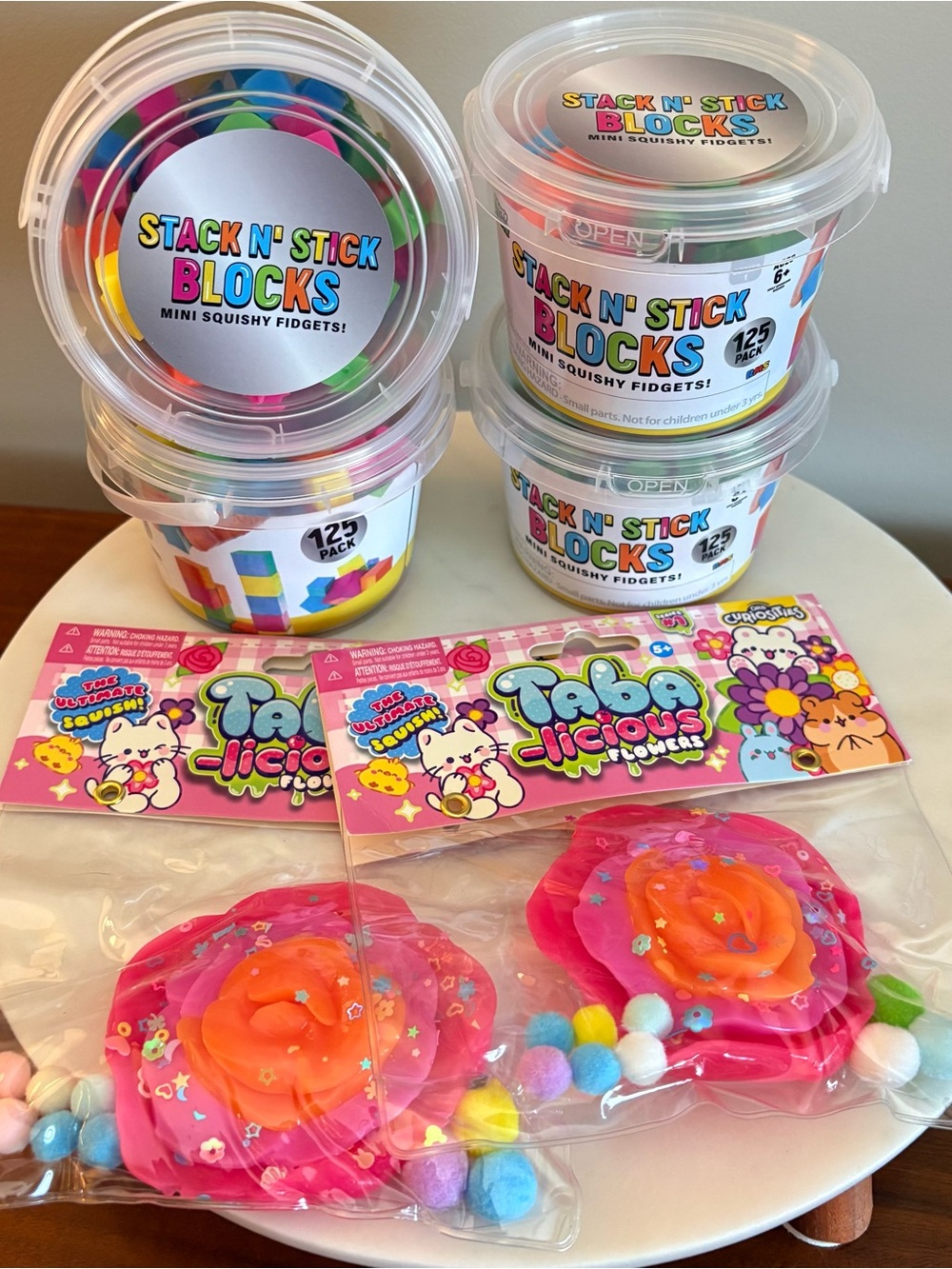 Squishy RMS Crazy Fun stick n stack blocks Orb Curiosities Taba-licious Flowers